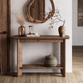 Farmhouse Console Table 41.34 Inch, Narrow Sofa Table with Storage for Living Room Hallway and Entry