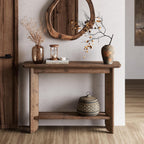 Farmhouse Console Table 41.34 Inch, Narrow Sofa Table with Storage for Living Room Hallway and Entry