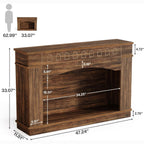 47" Farmhouse Console Table, 2-Tier Sofa Table Entryway Table