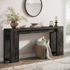 63-Inch Extra Long Console Table, Narrow Sofa Table Behind Couch with Farmhouse Style for Living Room and Hallway