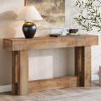 11.81 inch deep slim console table designed for narrow hallways and behind sofas#Colour_Light Oak Brown