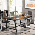 70.9-Inch Conference Table for 6 with Thick Top, Industrial Meeting Table for Office