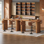 63-Inch Solid Wood Bar Table, Counter Height Pub Table for Kitchen and Dining Room