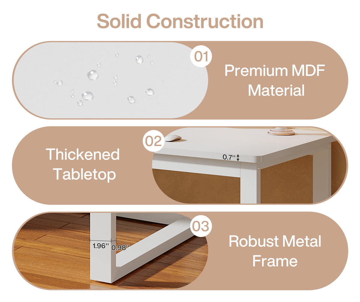 78.7-Inch 2 Person Computer Desk with 3 Drawers, Extra Long Double Desk for Home Office