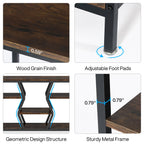 70.9-Inch Extra Long Sofa Console Table with 4-Tier Wood Storage Shelves, Industrial Narrow Entryway Table for Hallway