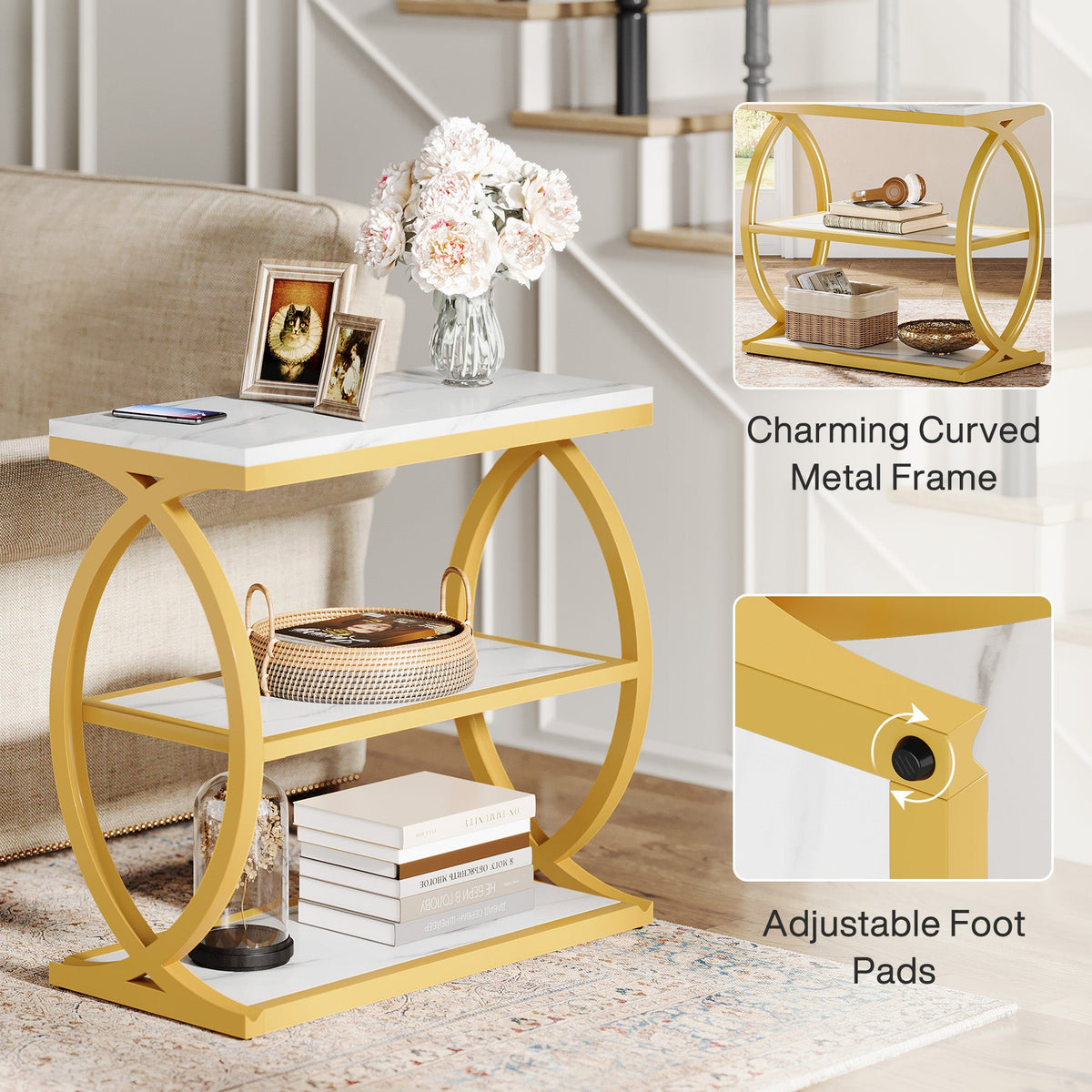 #Colour_White & Gold