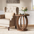24-inch round farmhouse nightstand