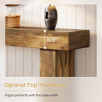63 Inch Narrow Console Table with X-Frame Legs, Farmhouse Sofa Table for Entryway and Hallway