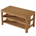 63-Inch Farmhouse Kitchen Island, Solid Wood Island Table with Open Storage Shelves