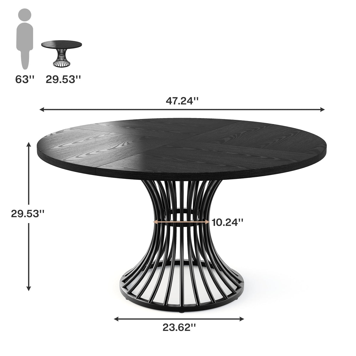 47.2-inch round dining table