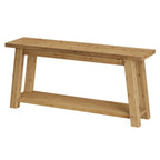70.9-Inch Solid Wood Console Table with 2-Tier Storage Shelf, Farmhouse Entryway Table for Living Room and Hallway