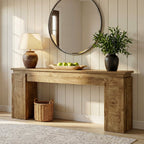 63-Inch Console Table, Farmhouse Sofa Table with Open Storage
