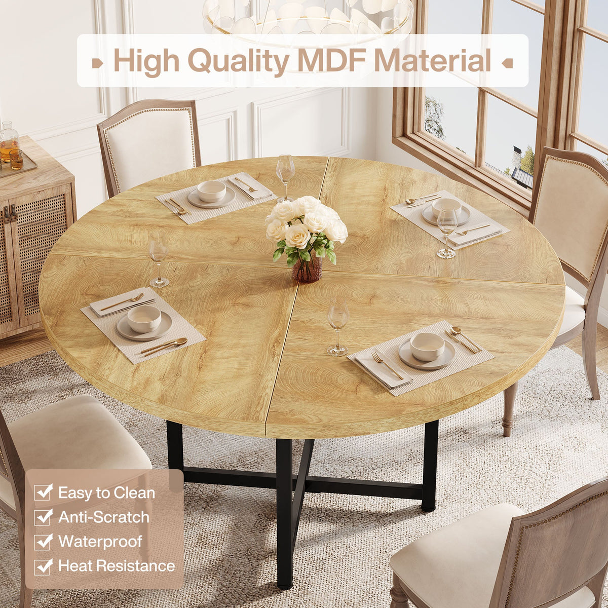 47-inch round dining table
