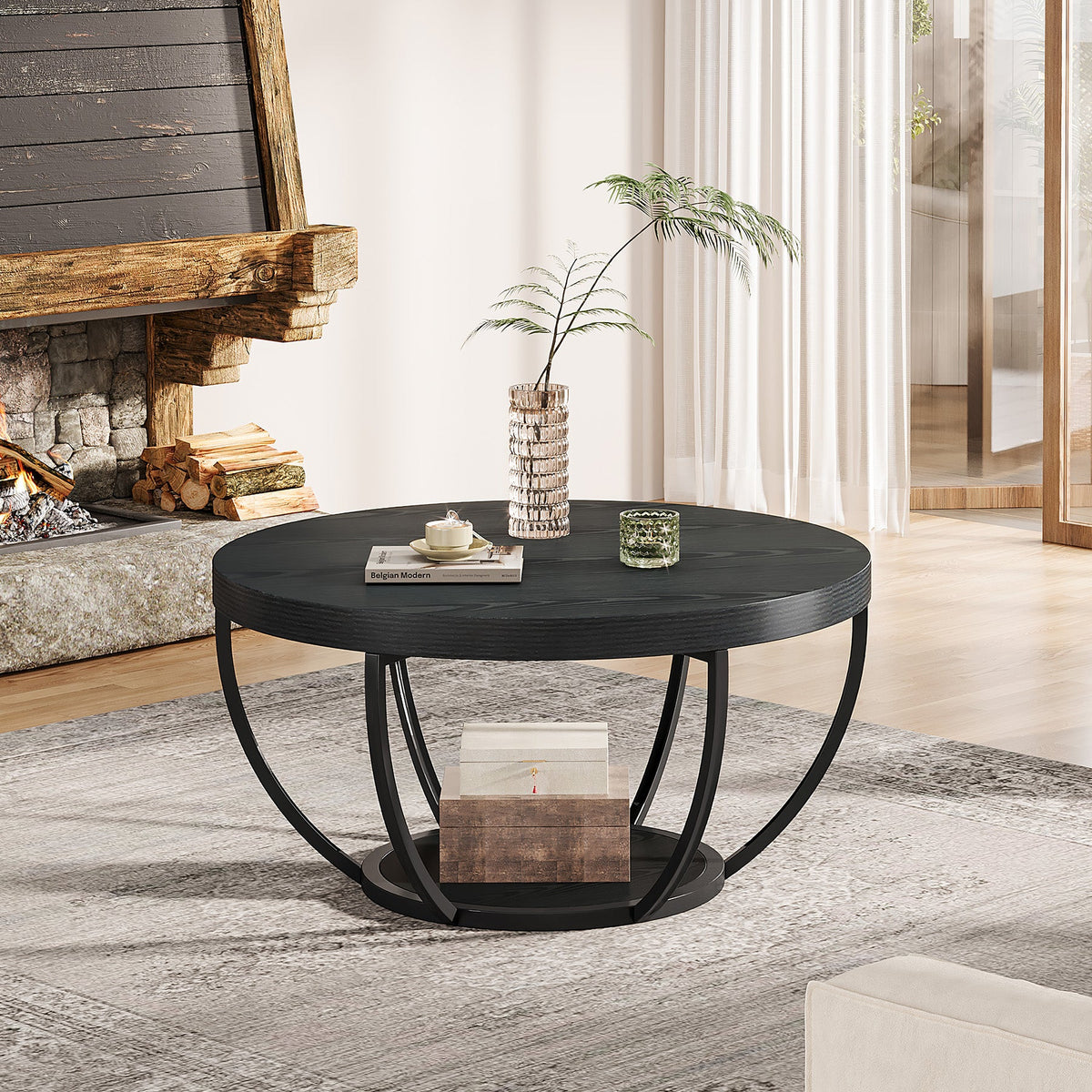 31.7-inch round coffee table