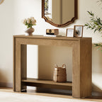 41.3-Inch Farmhouse Console Table with 2-Tier Open Storage, Narrow Entryway Sofa Table for Living Room Hallway and Foyer