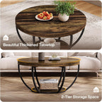 31.7-inch round coffee table