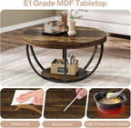 31.7-inch round coffee table