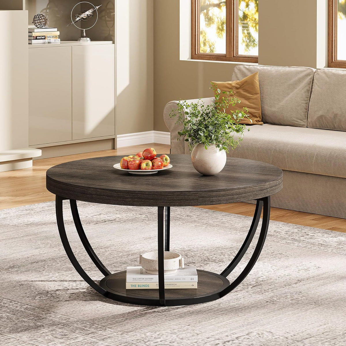 31.7-inch round coffee table