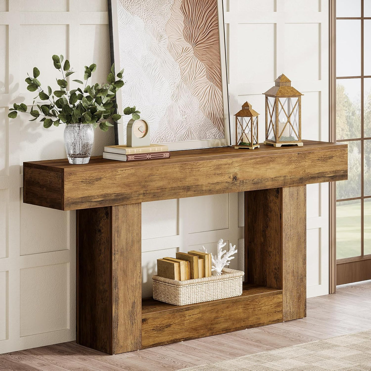 63-inch entryway console table