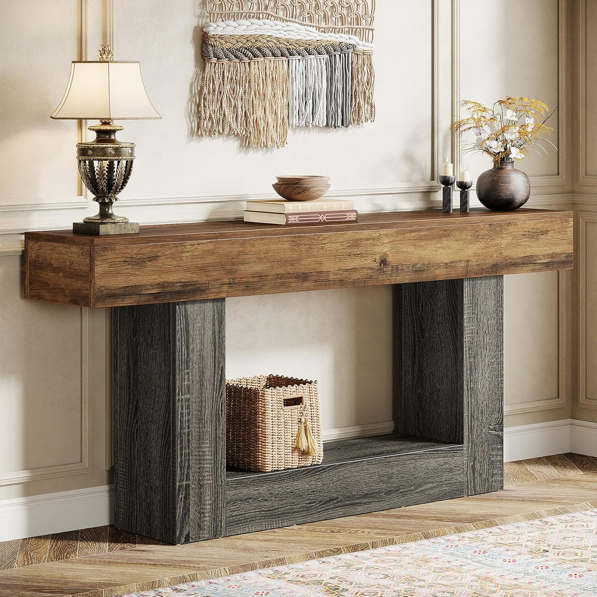 63-inch entryway console table