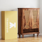 Rattan Shoe Cabinet, 5-Tier Hidden Shoe Storage for Entryway