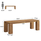 86.61-Inch Two-Person Computer Desk, Extra Long Wood Workstation Table for Home Office Study Room