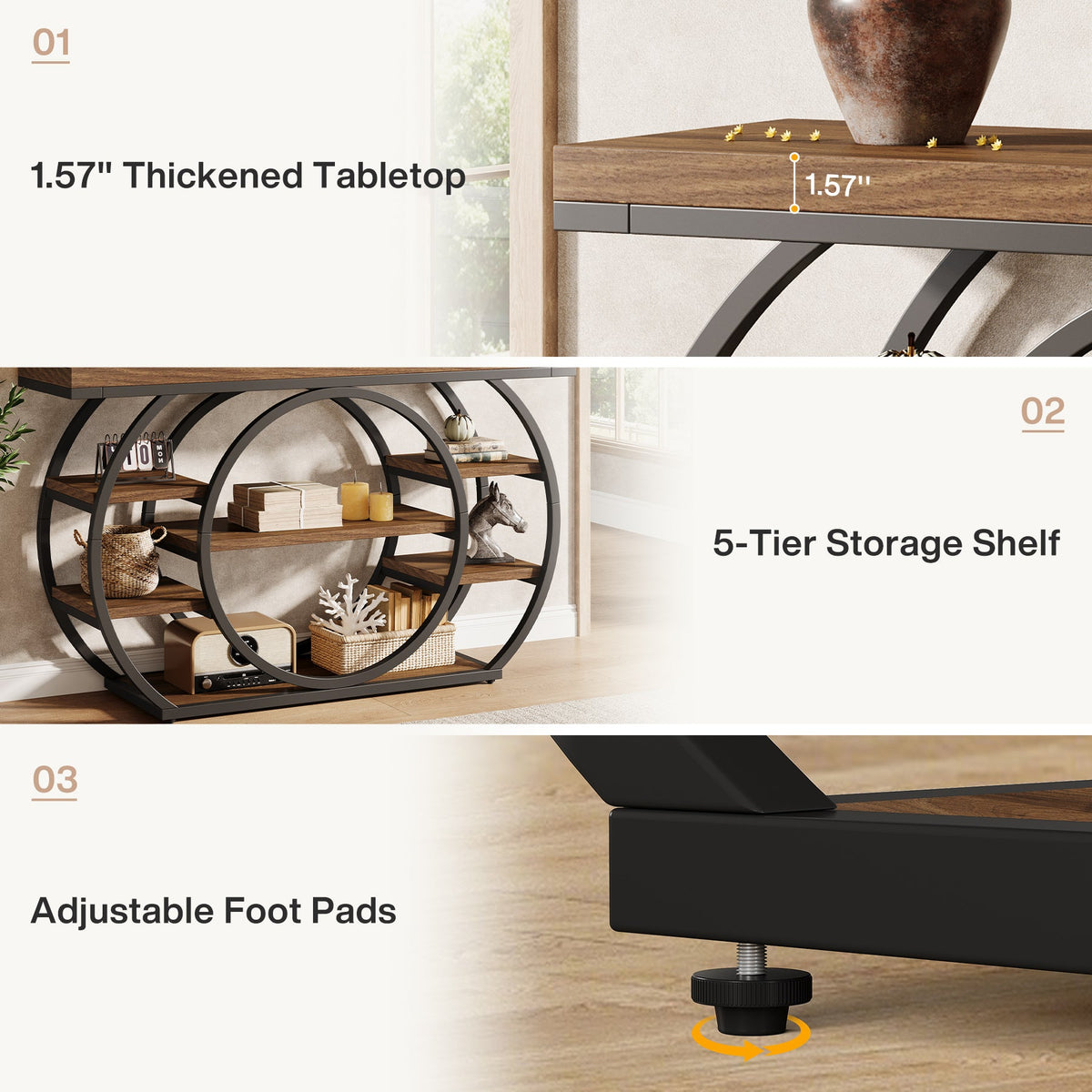 #Colour_Dark walnut & black