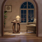 24-inch round farmhouse nightstand