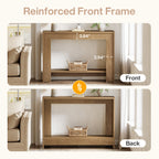 41.3-Inch Farmhouse Console Table with 2-Tier Open Storage, Narrow Entryway Sofa Table for Living Room Hallway and Foyer