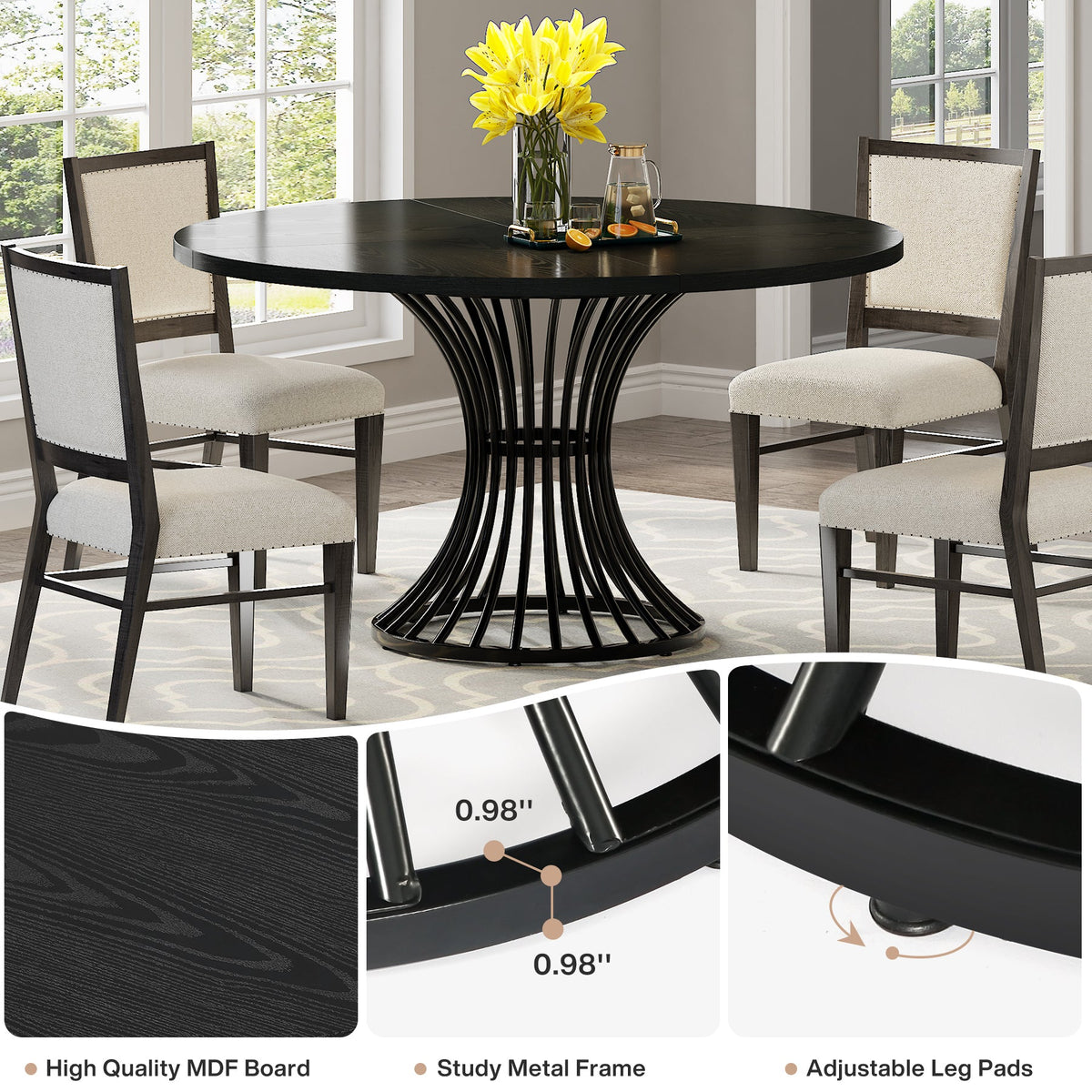 47.2-inch round dining table