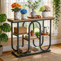 39.4" Console Table, 4-Tier Industrial Sofa Table for Entryway