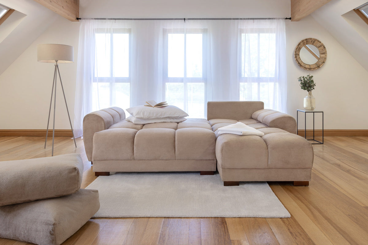 Azzuro Sofa Bed Universal Corner Mocha
