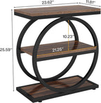 3-tier industrial end table