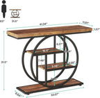 41.3-inch industrial console table