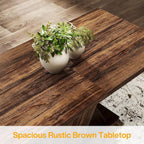 55" Rustic Farmhouse Dining Table, Space-Saving Wood Table for 4