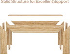 63" Narrow Sofa Console with Faux Travertine Finish
