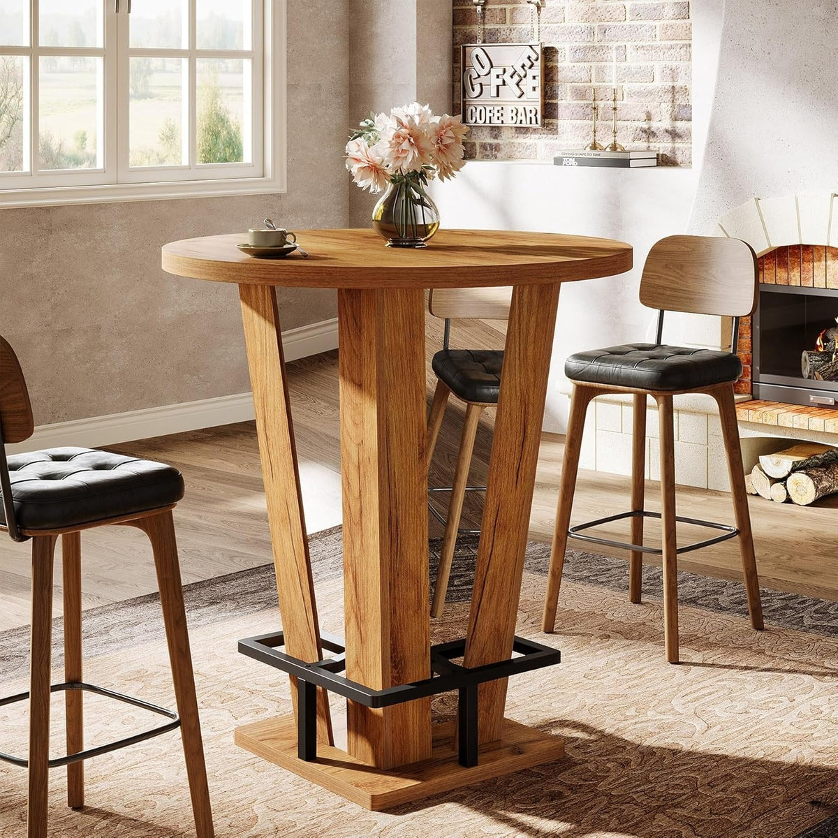 39.4-inch round bar table