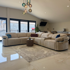 Bicester Electric Recliner Sofa Large Corner Beige