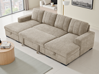 Como Sofa Bed U Shape Corner Beige
