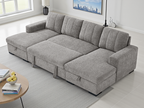 Como Sofa Bed U Shape Corner Grey