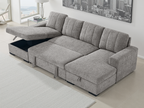 Como Sofa Bed U Shape Corner Grey