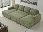 Como Sofa Bed U Shape Corner Green