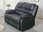 Conrad Manual Recliner Sofa 2 Seater Black