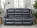 Conrad Manual Recliner Sofa 3 Seater Black