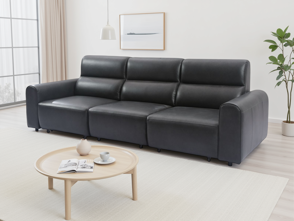 Conway Electric Sofa 3 Seater Black