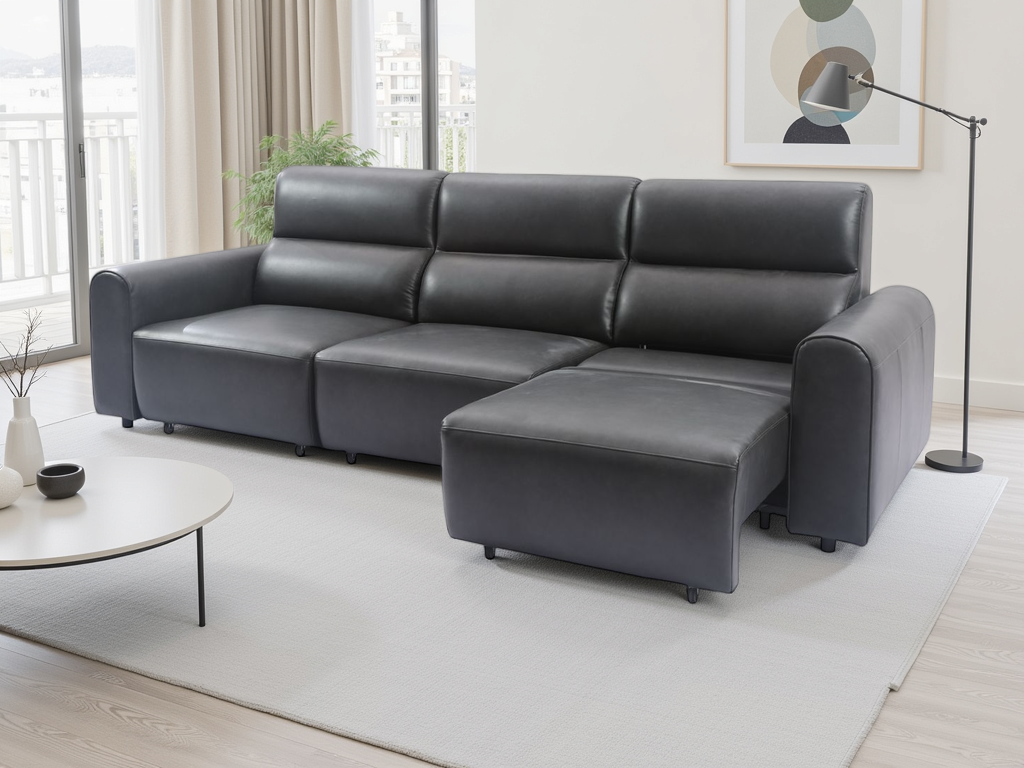 Conway Electric Sofa 3 Seater Black