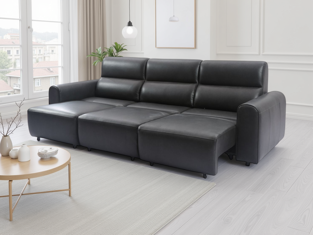 Conway Electric Sofa 3 Seater Black