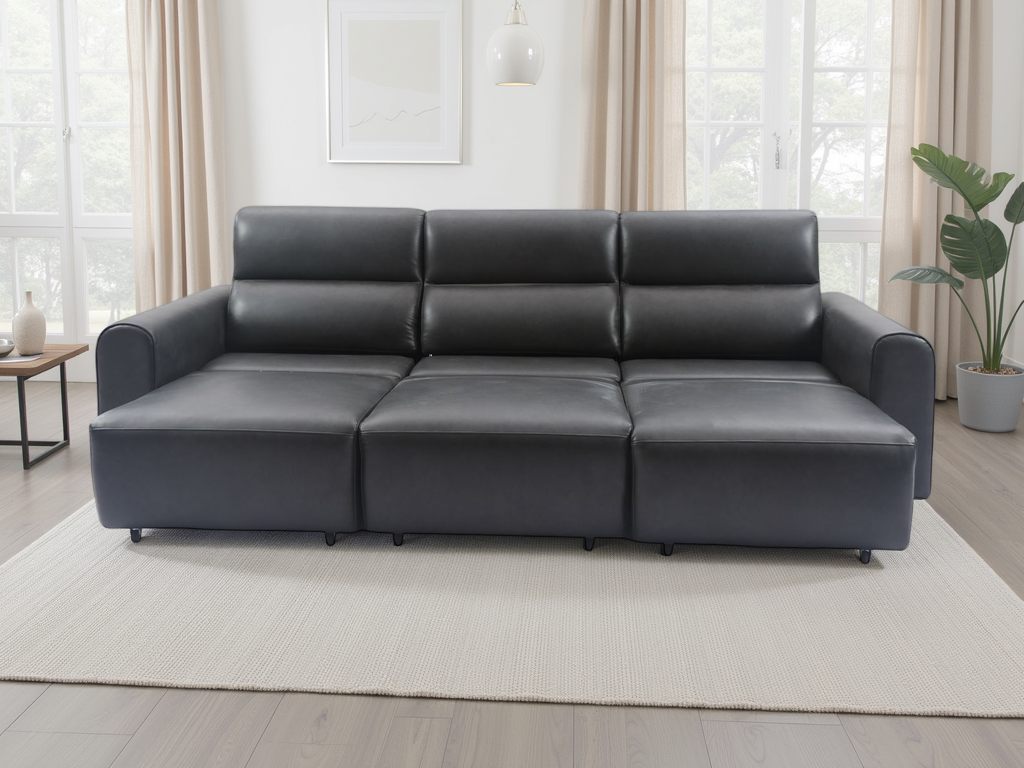 Conway Electric Sofa 3 Seater Black
