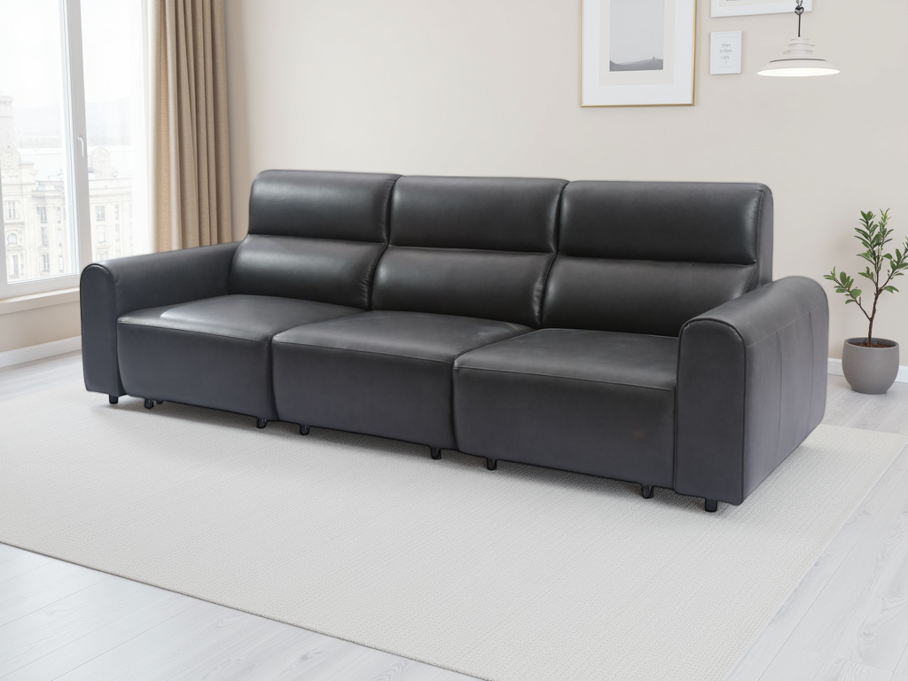 Conway Electric Sofa 3 Seater Black