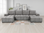 Shanghai Luxury U Shape Corner Sofa Bed Grey